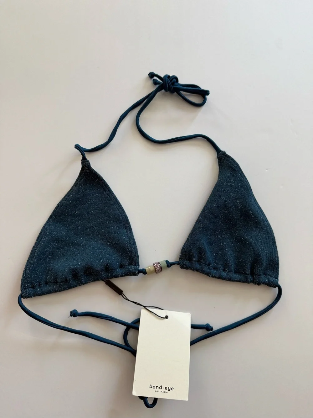 Bond-Eye Ingrid Beaded Triangle Bikini Top